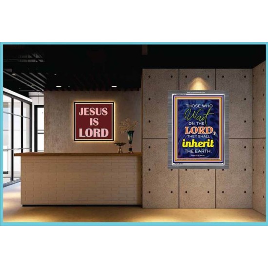 WAIT ON THE LORD   contemporary Christian Art Frame   (GWEXALT6519)   