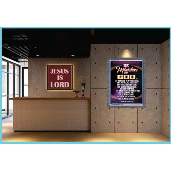 BE MINISTERS OF GOD   Large Framed Scriptural Wall Art   (GWEXALT6700)   