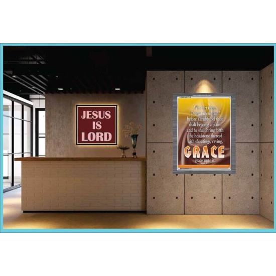 WHO ART THOU O GREAT MOUNTAIN   Bible Verse Frame Online   (GWEXALT716)   