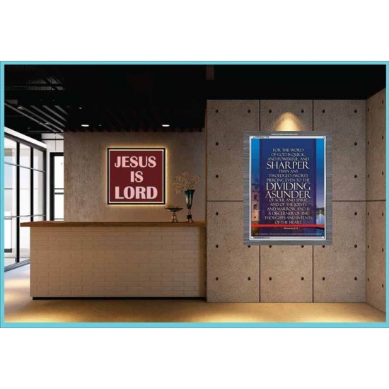 WORD OF GOD IS TWO EDGED SWORD   Framed Scripture Dcor   (GWEXALT735)   