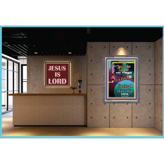 WORSHIP THE FATHER   Modern Christian Wall Dcor   (GWEXALT7790)   