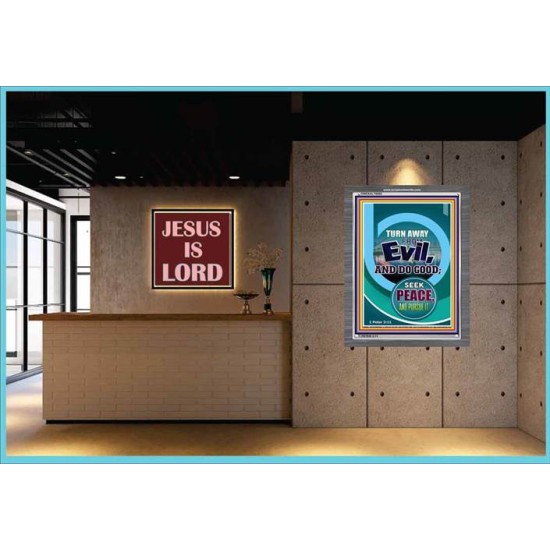 TURN AWAY FROM EVIL   Encouraging Bible Verses Framed   (GWEXALT8082)   