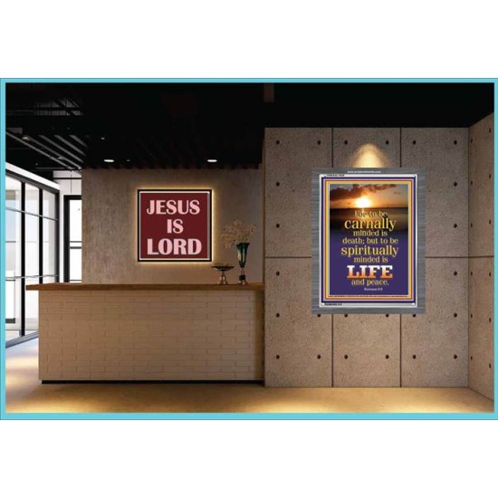 BE NOT CARNALLY MINDED   Bible Verses Wall Art Acrylic Glass Frame   (GWEXALT825)   