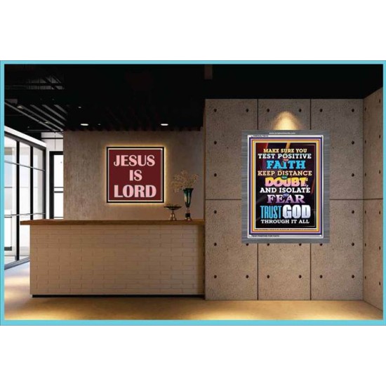 TRUST GOD AT ALL TIMES   Biblical Paintings Acrylic Glass Frame   (GWEXALT8415)   