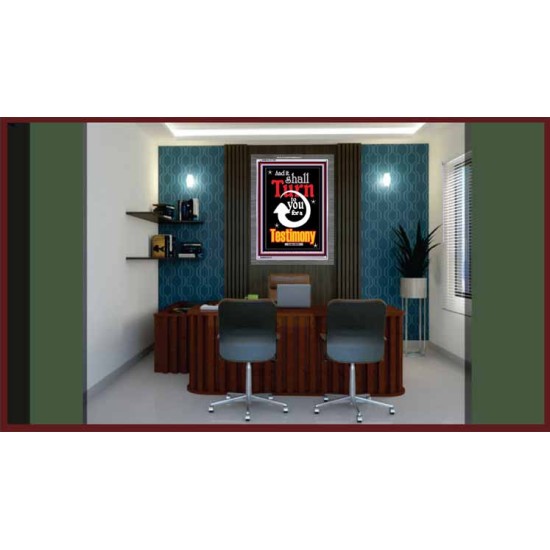 TURN TO YOU FOR A TESTIMONY   Framed Lobby Wall Decoration   (GWEXALT3354)   