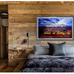 WORSHIP HIM   Custom Framed Bible Verse   (GWEXALT1511)   "33x25"