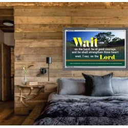 WAIT ON THE LORD   Contemporary Wall Decor   (GWEXALT270)   "33x25"