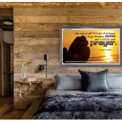 WATCH AND PRAY   Christian Wall Art Poster   (GWEXALT3887)   "33x25"