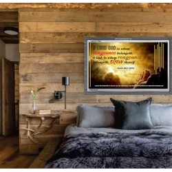 VENGEANCE BELONGS TO GOD   Acrylic Glass Frame Scripture Art   (GWEXALT3904)   "33x25"