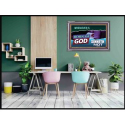 WHOSOEVER IS BORN OF GOD SINNETH NOT   Printable Bible Verses to Frame   (GWEXALT9375)   "33x25"