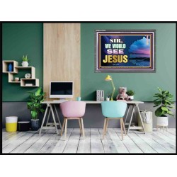 SIR WE WOULD SEE JESUS   Contemporary Christian Paintings Acrylic Glass frame   (GWEXALT9507)   