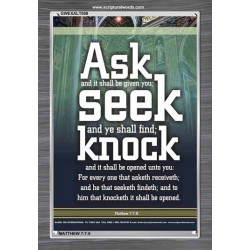 ASK, SEEK AND KNOCK   Contemporary Christian Poster   (GWEXALT089)   