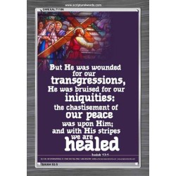 WOUNDED FOR OUR TRANSGRESSIONS   Inspiration Wall Art Frame   (GWEXALT1106)   