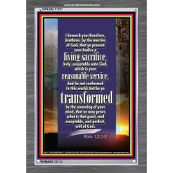 A LIVING SACRIFICE   Bible Verses Framed Art   (GWEXALT1217)   