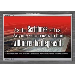 ANYONE WHO TRUSTS IN HIM   Custom Frame Scriptural ArtWork   (GWEXALT1297)   