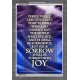 YOUR SORROW SHALL BE TURNED INTO JOY   Framed Scripture Art   (GWEXALT1309)   