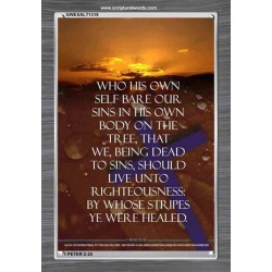 BARE OUR SINS IN HIS OWN BODY   Bible Verse Wall Art   (GWEXALT1318)   