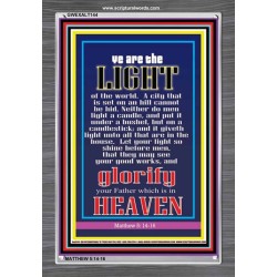 YOU ARE THE LIGHT OF THE WORLD   Bible Scriptures on Forgiveness Frame   (GWEXALT144)   "25x33"