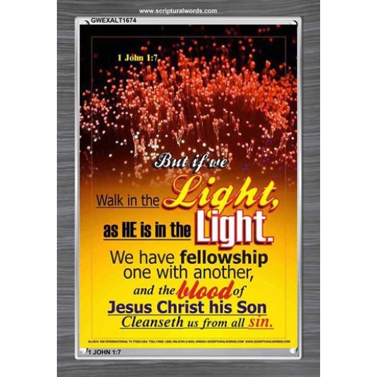 WALK IN THE LIGHT   Frame Bible Verses Online   (GWEXALT1674)   