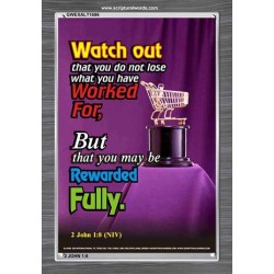 WATCH OUT   Framed Scriptural Dcor   (GWEXALT1696)   "25x33"