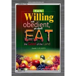 WILLING AND OBEDIENT   Christian Paintings Frame   (GWEXALT1758)   "25x33"