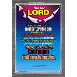 A MIGHTY TERRIBLE ONE   Bible Verse Acrylic Glass Frame   (GWEXALT1780)   "25x33"