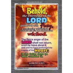 THE WHIRLWIND OF THE LORD   Bible Verses Wall Art Acrylic Glass Frame   (GWEXALT1781)   
