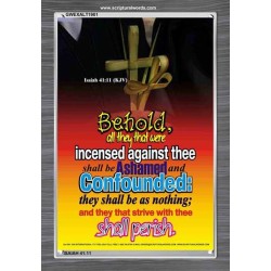 THEY THAT STRIVE WITH THEE SHALL PERISH   Contemporary Christian Art Acrylic Glass Frame   (GWEXALT1901)   