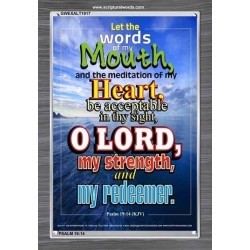 THE WORDS OF MY MOUTH   Bible Verse Frame for Home   (GWEXALT1917)   