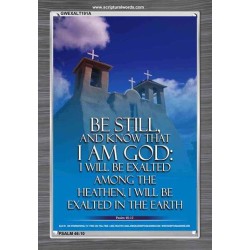 BE STILL BEFORE THE LORD   Religious Art Acrylic Glass Frame   (GWEXALT191A)   