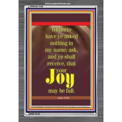 YOUR JOY SHALL BE FULL   Wall Art Poster   (GWEXALT236)   
