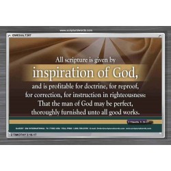 ALL SCRIPTURE IS GIVEN BY INSPIRATION OF GOD   Christian Quote Framed   (GWEXALT297)   