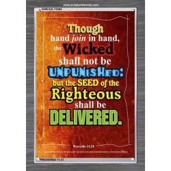 THE RIGHTEOUS SHALL BE DELIVERED   Modern Christian Wall Dcor Frame   (GWEXALT3065)   
