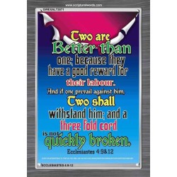 TWO ARE BETTER THAN ONE   Bible Scriptures on Forgiveness Frame   (GWEXALT3071)   "25x33"