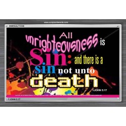 UNRIGHTEOUSNESS IS SIN   Modern Art   (GWEXALT3100)   "33x25"