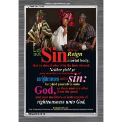 YIELD YOURSELVES UNTO GOD   Bible Scriptures on Love Acrylic Glass Frame   (GWEXALT3155)   "25x33"
