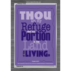 THOU ART MY REFUGE AND MY PORTION   Biblical Paintings Acrylic Glass Frame   (GWEXALT3159)   