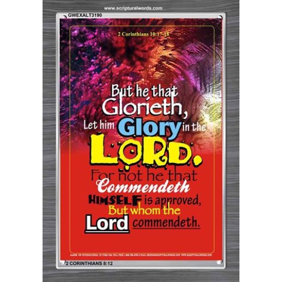 WHOM THE LORD COMMENDETH   Large Frame Scriptural Wall Art   (GWEXALT3190)   