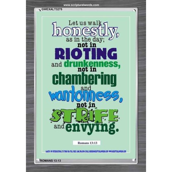 WALK HONESTLY   Christian Wall Dcor Frame   (GWEXALT3275)   