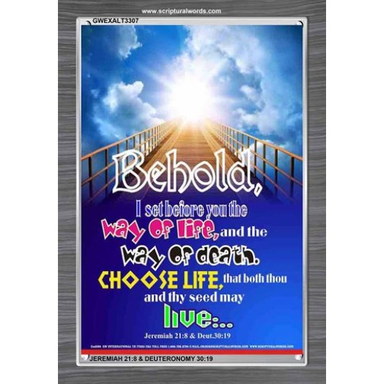 WAY OF LIFE   Biblical Art Acrylic Glass Frame   (GWEXALT3307)   