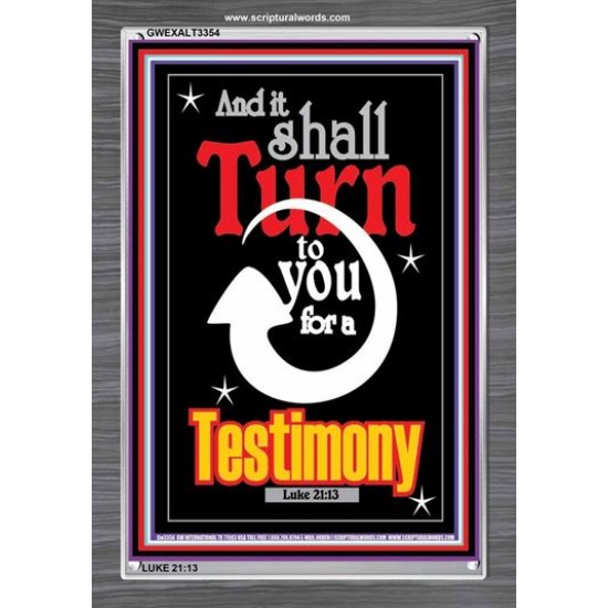 TURN TO YOU FOR A TESTIMONY   Framed Lobby Wall Decoration   (GWEXALT3354)   