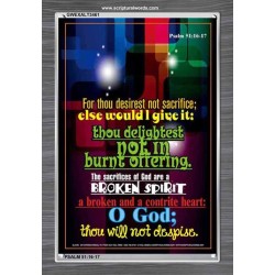 THE SACRIFICES OF GOD   Christian Frame Art   (GWEXALT3461)   