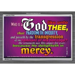 WHO IS LIKE UNTO THEE   Custom Frame Bible Verse   (GWEXALT3702)   "33x25"