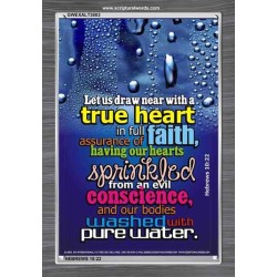 TRUE HEART   Large Frame Scriptural Wall Art   (GWEXALT3803)   "25x33"