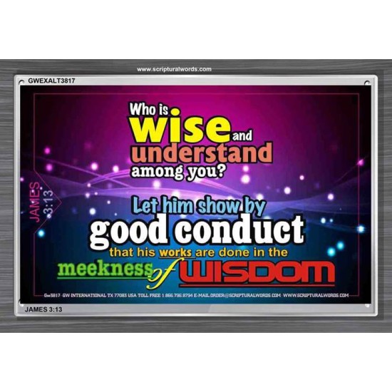 WISDOM   Scriptural Framed Signs   (GWEXALT3817)   