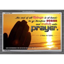 WATCH AND PRAY   Christian Wall Art Poster   (GWEXALT3887)   "33x25"