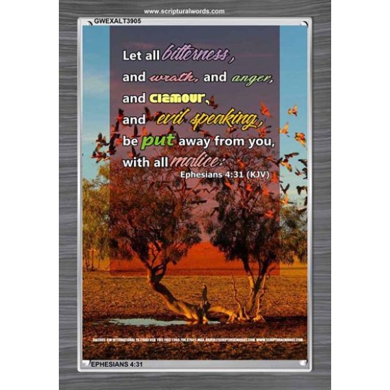 ALL BITTERNESS   Christian Quotes Framed   (GWEXALT3905)   