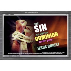 SIN SHALL NOT HAVE DOMINION   Frame Biblical Paintings   (GWEXALT3983)   