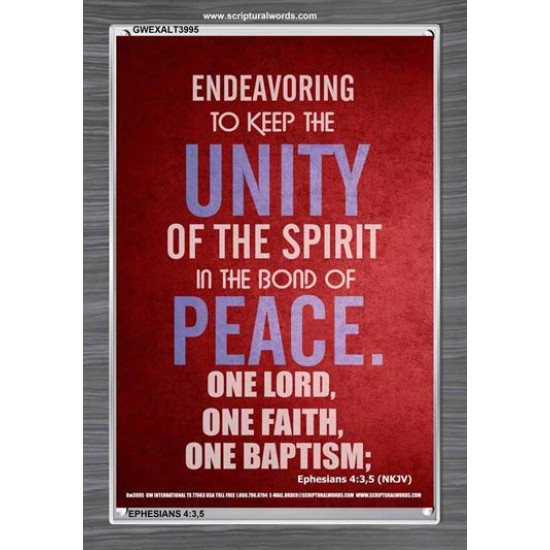 UNITY OF THE SPIRIT   Acrylic Glass Frame Scripture Art   (GWEXALT3995)   