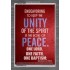 UNITY OF THE SPIRIT   Acrylic Glass Frame Scripture Art   (GWEXALT3995)   "25x33"